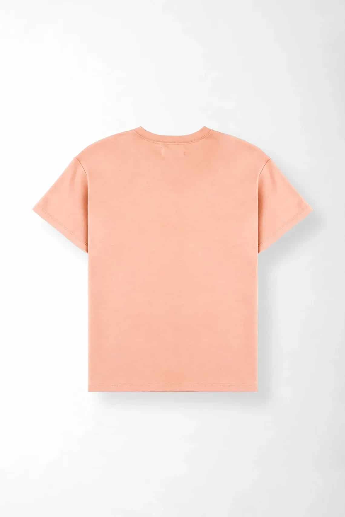 Camiseta relaxed fit manga corta en terracota para mujer - miniatura 6