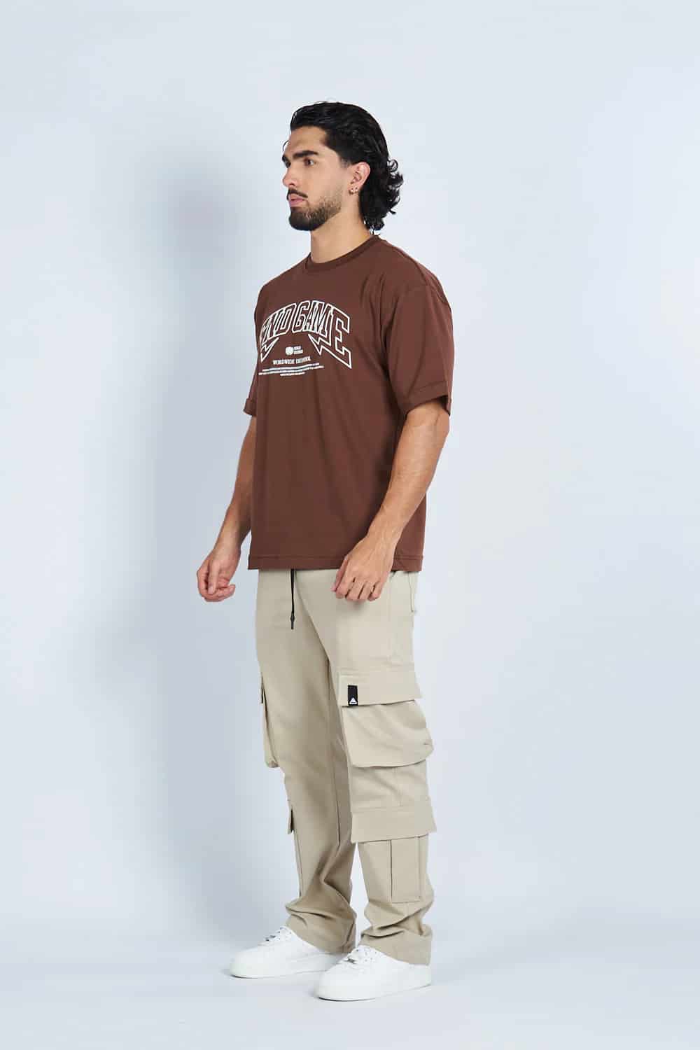 Jogger cargo 8 bolsillos bota recta CAQUI | DROP 3 | - miniatura 4