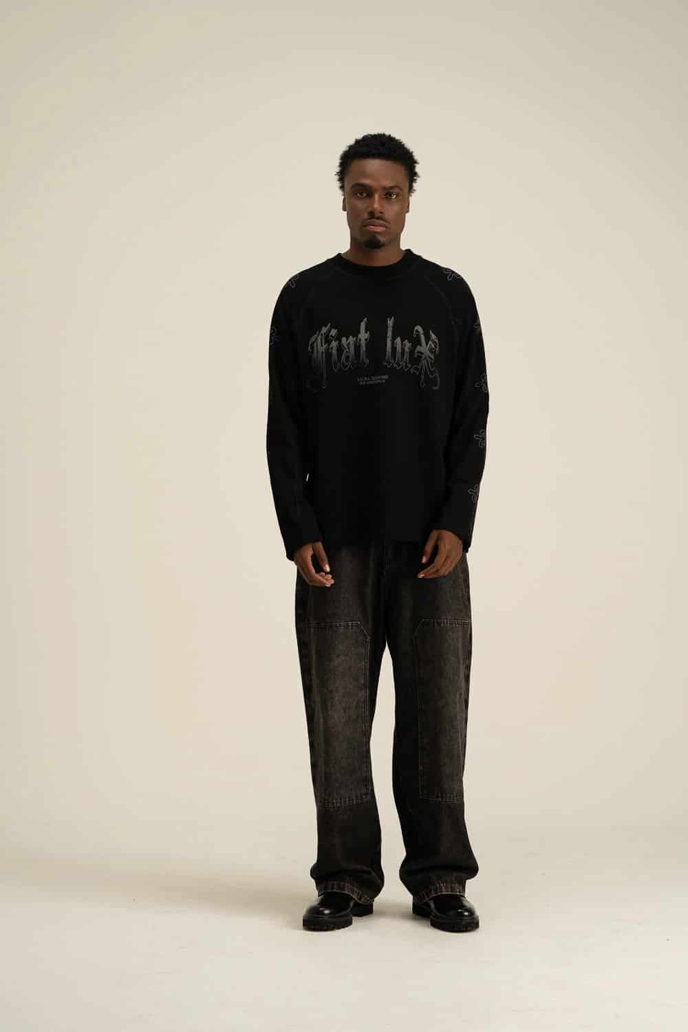 SANCTUS BLACK PULLOVER - miniatura 1