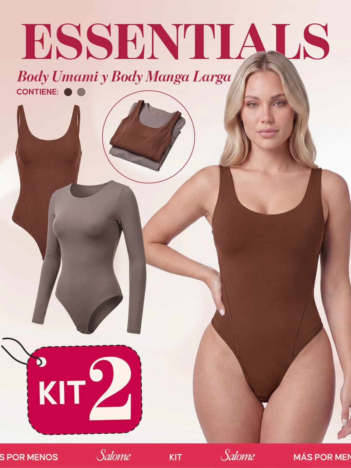 Kit Body Diario Umami Tiras Finas & Manga Larga Microfibra | Salome 5005 + 5008 | 03L5 - miniatura 7