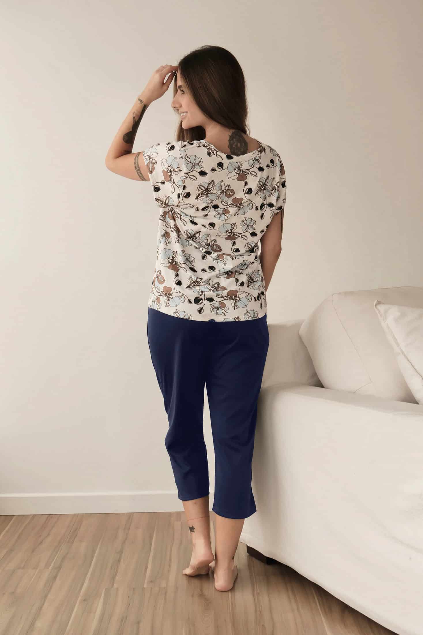 Pijama Pantalon Largo Azul Oceano - miniatura 2