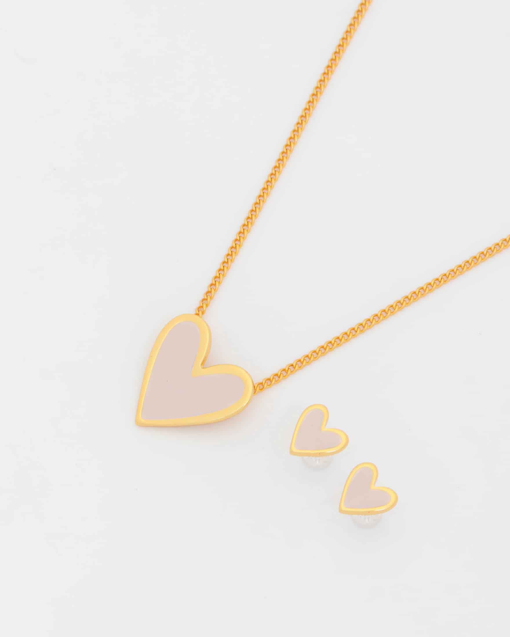 Set Cadena + Aretes Corazón - miniatura 2