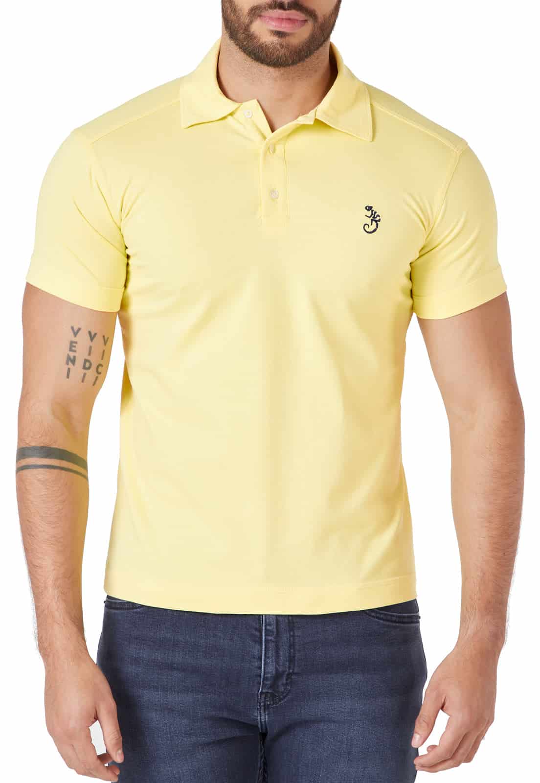 Camiseta tipo polo amarilla - miniatura 2