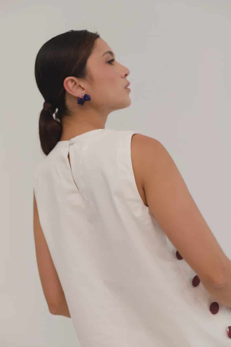 Vestido Anfitriona Cherries Crudo - miniatura 6