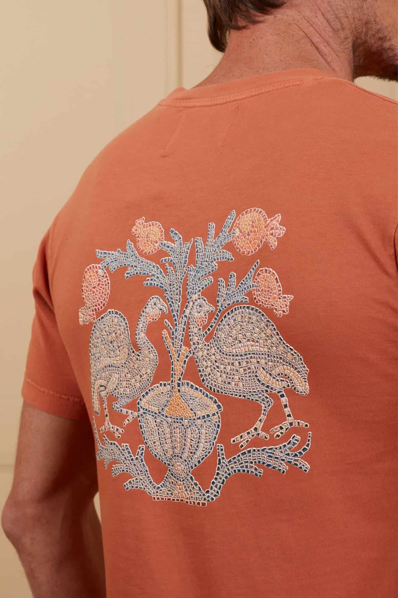 Men's cotton t-shirt orange musas - miniatura 5