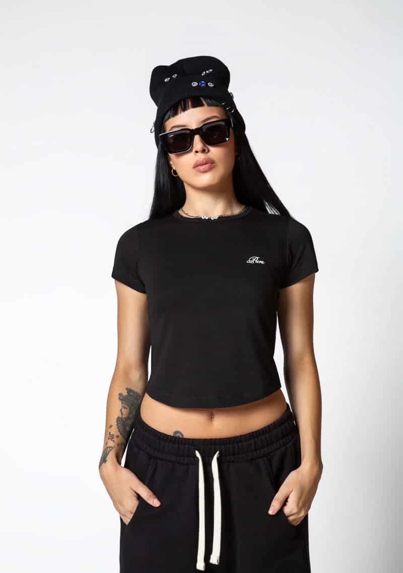 Dopamine black crop top - miniatura 2