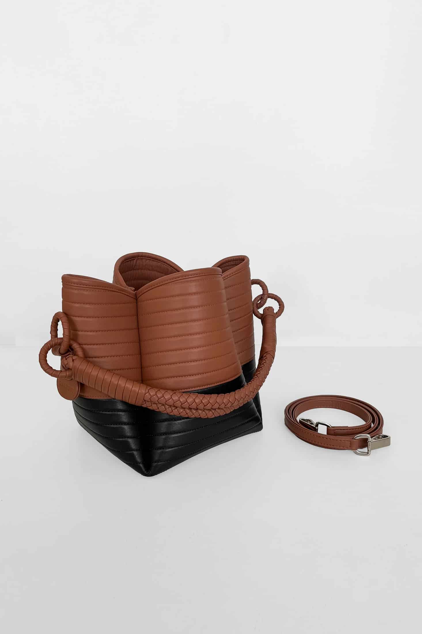 Tulip Oxford Bag, Black & Brandy - miniatura 5