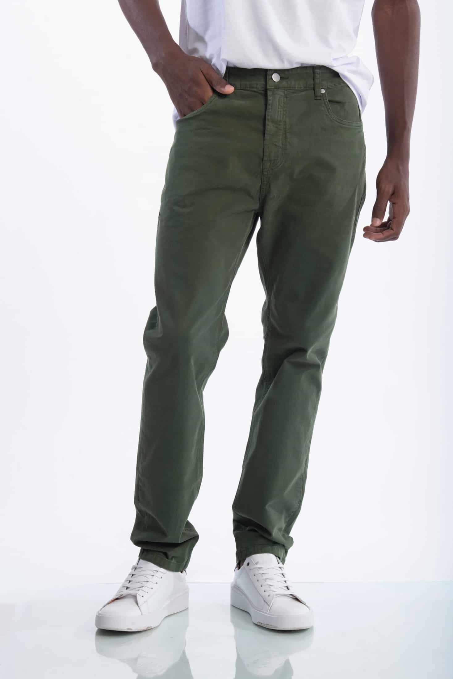Pantalón Classic Dril 5 Bolsillos Verde Militar - miniatura 3