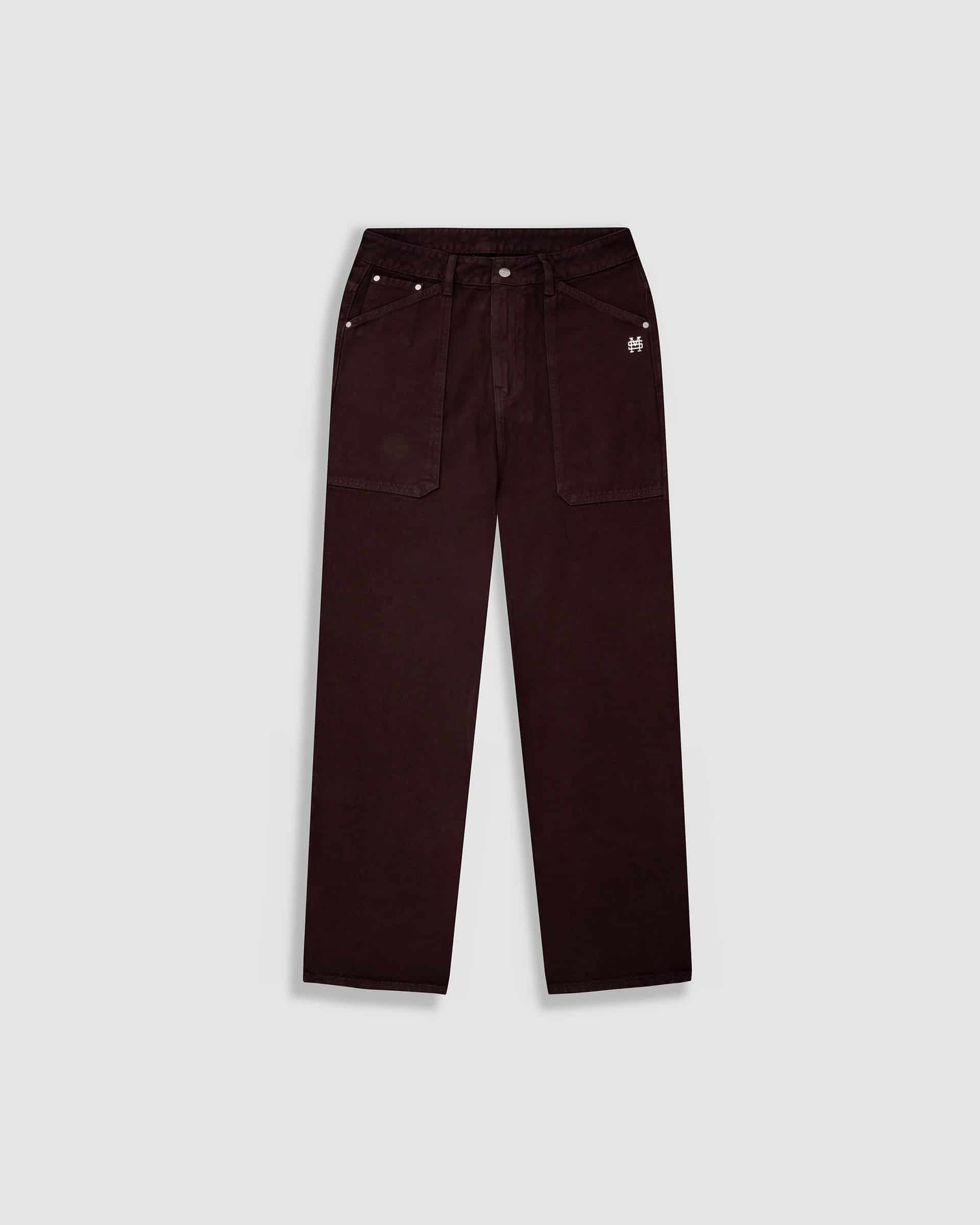 Pocket Straight Pants – Burgundy - miniatura 1