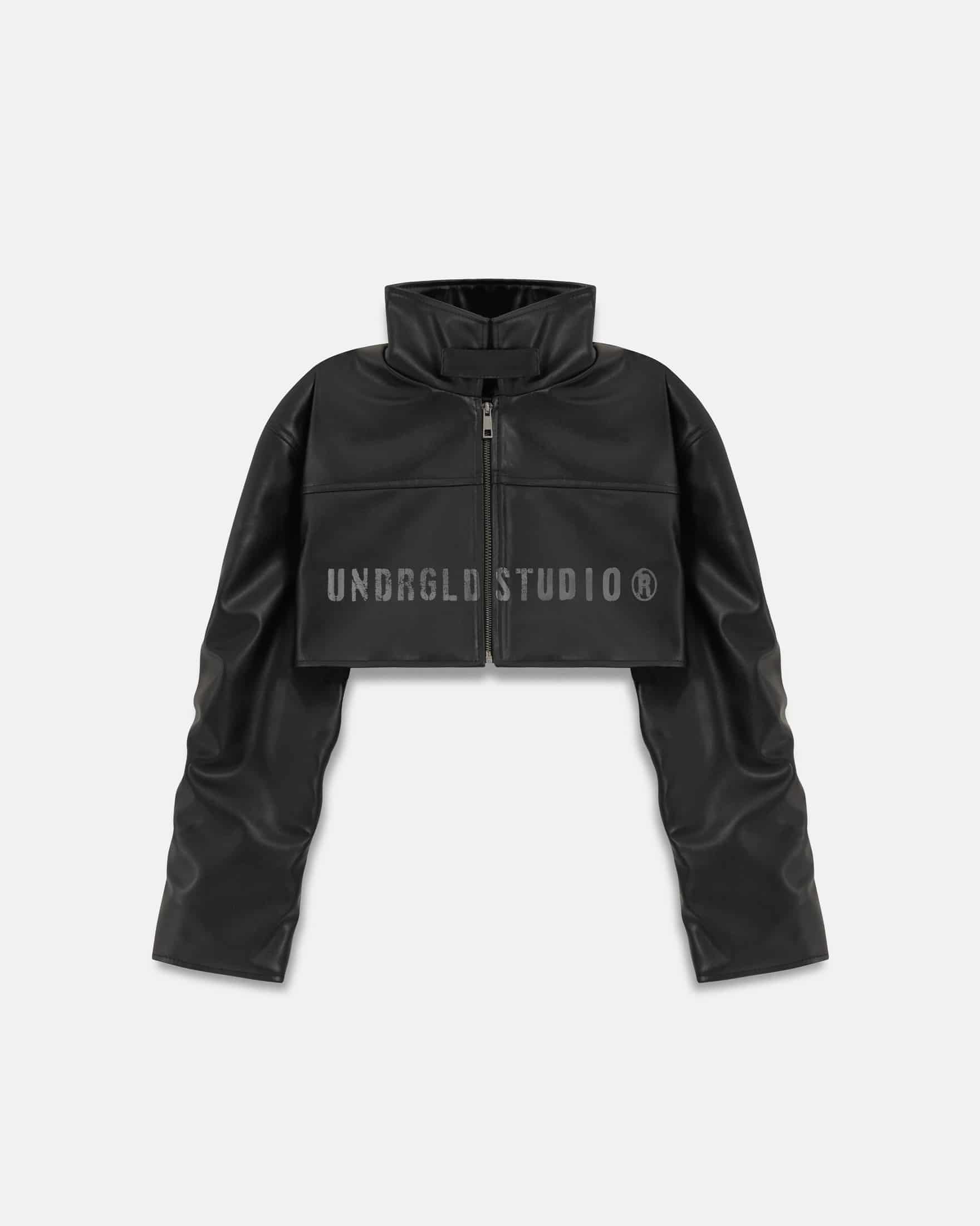 Spring Worn Logo Cropped Jacket Black - miniatura 3