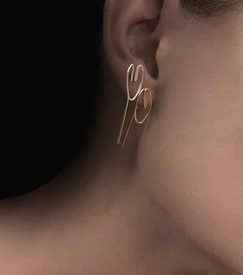 Aretes Brisa Cortos Dorado - miniatura 2