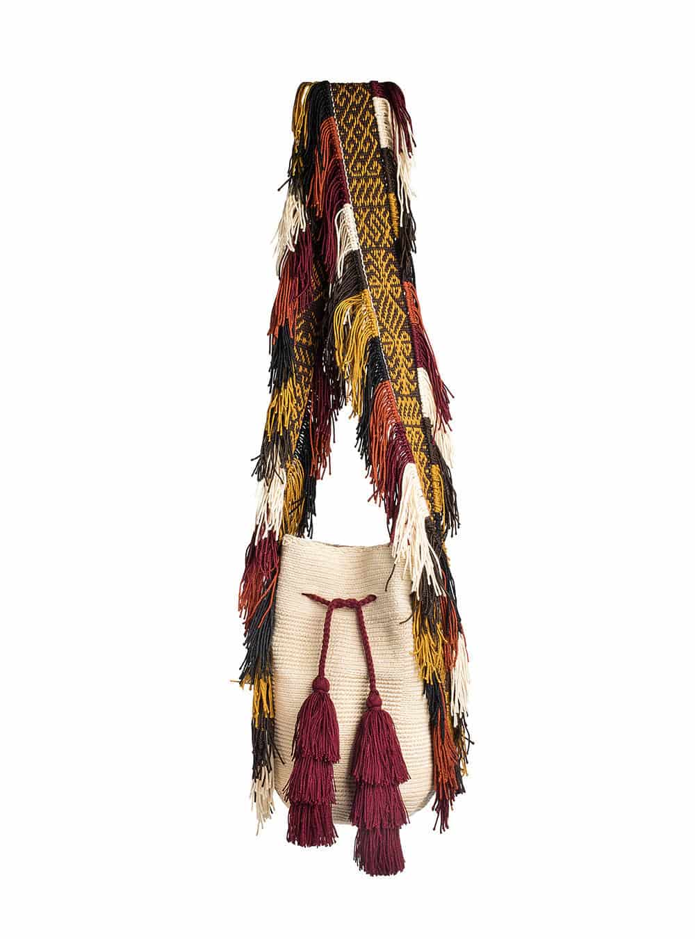 Mochila Wayuu Kamsa Beige - miniatura 1