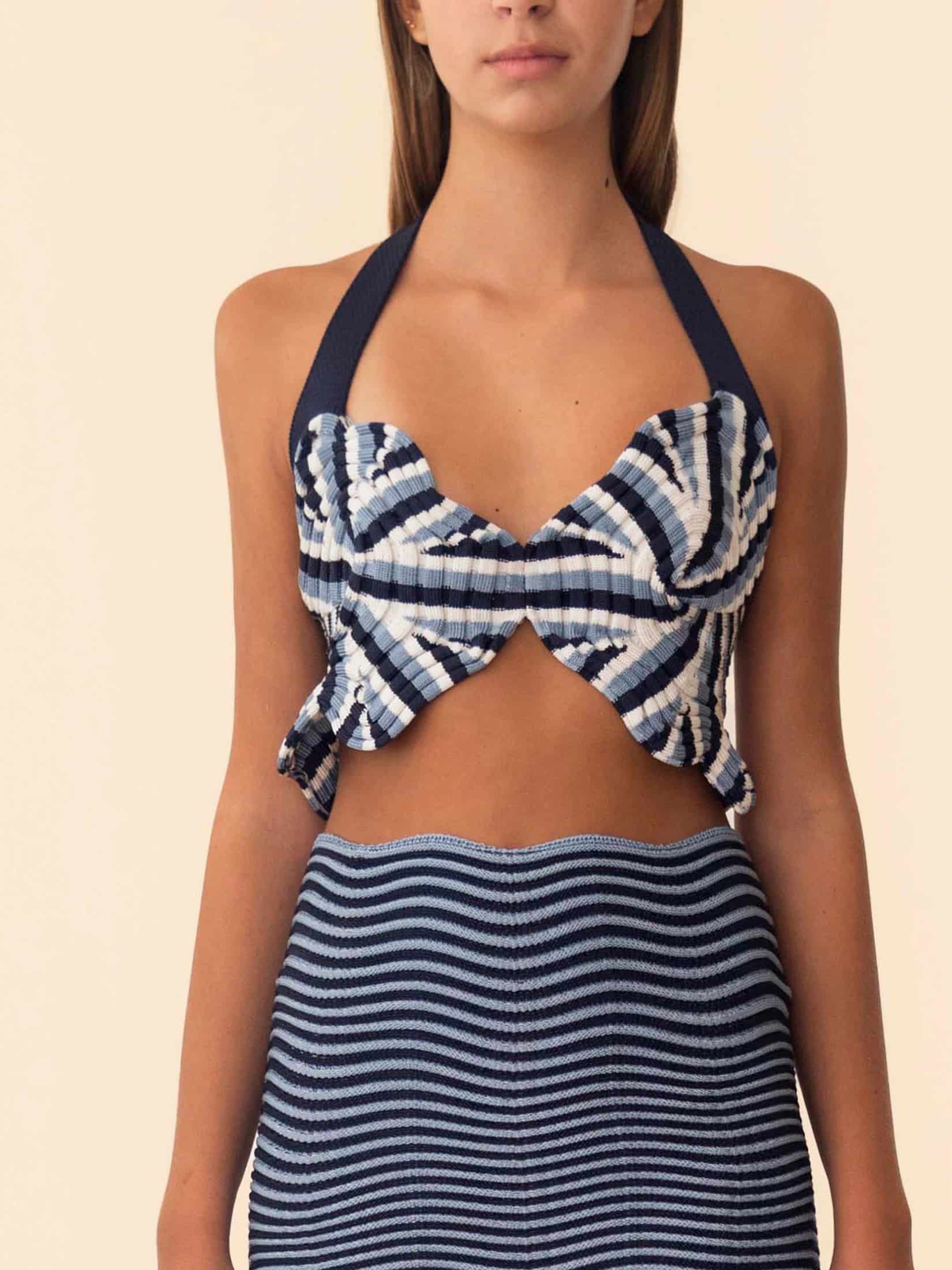 ASTRID TOP BLUE STRIPES - miniatura 2