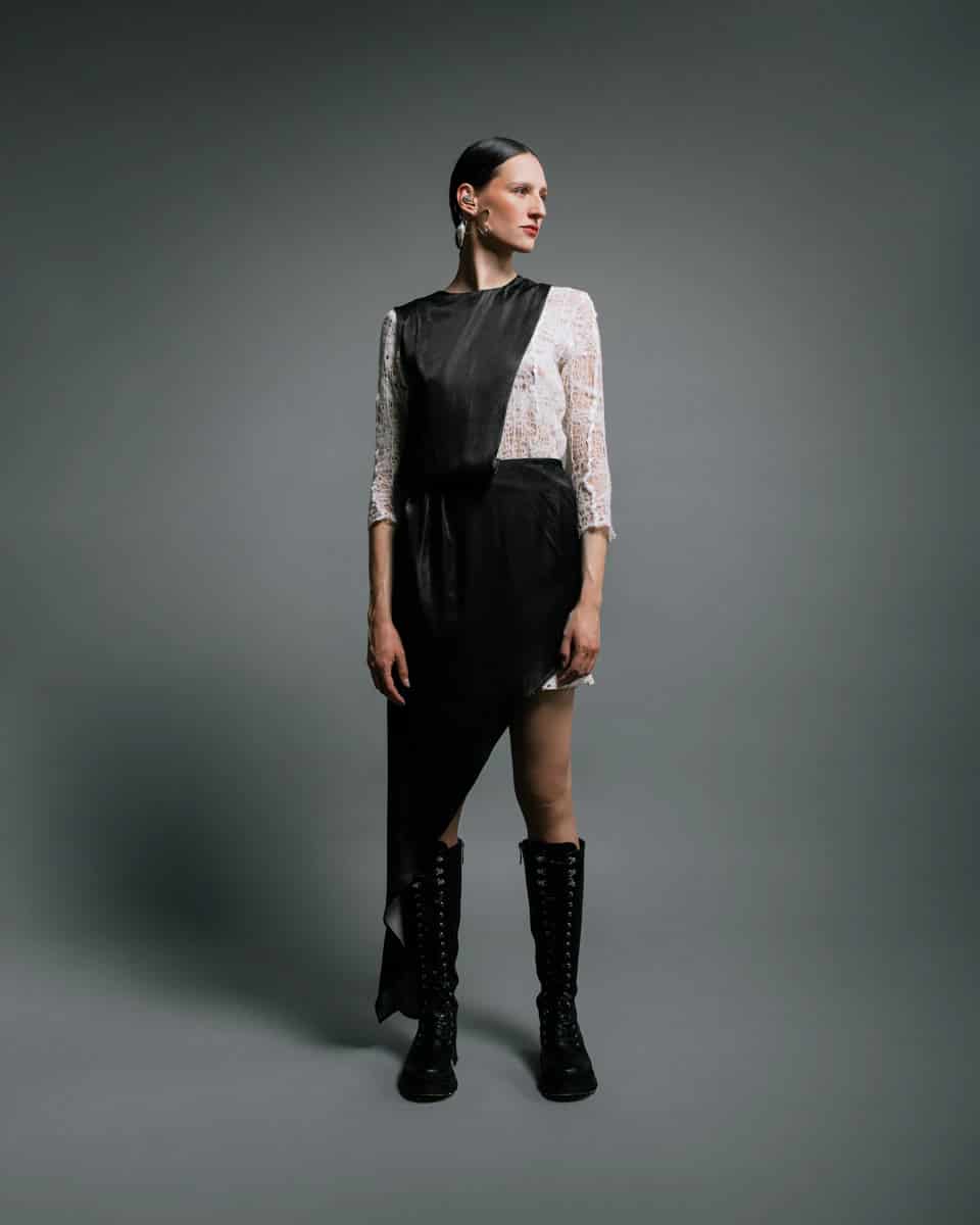 NUNO MESH FELT DRESS - miniatura 2