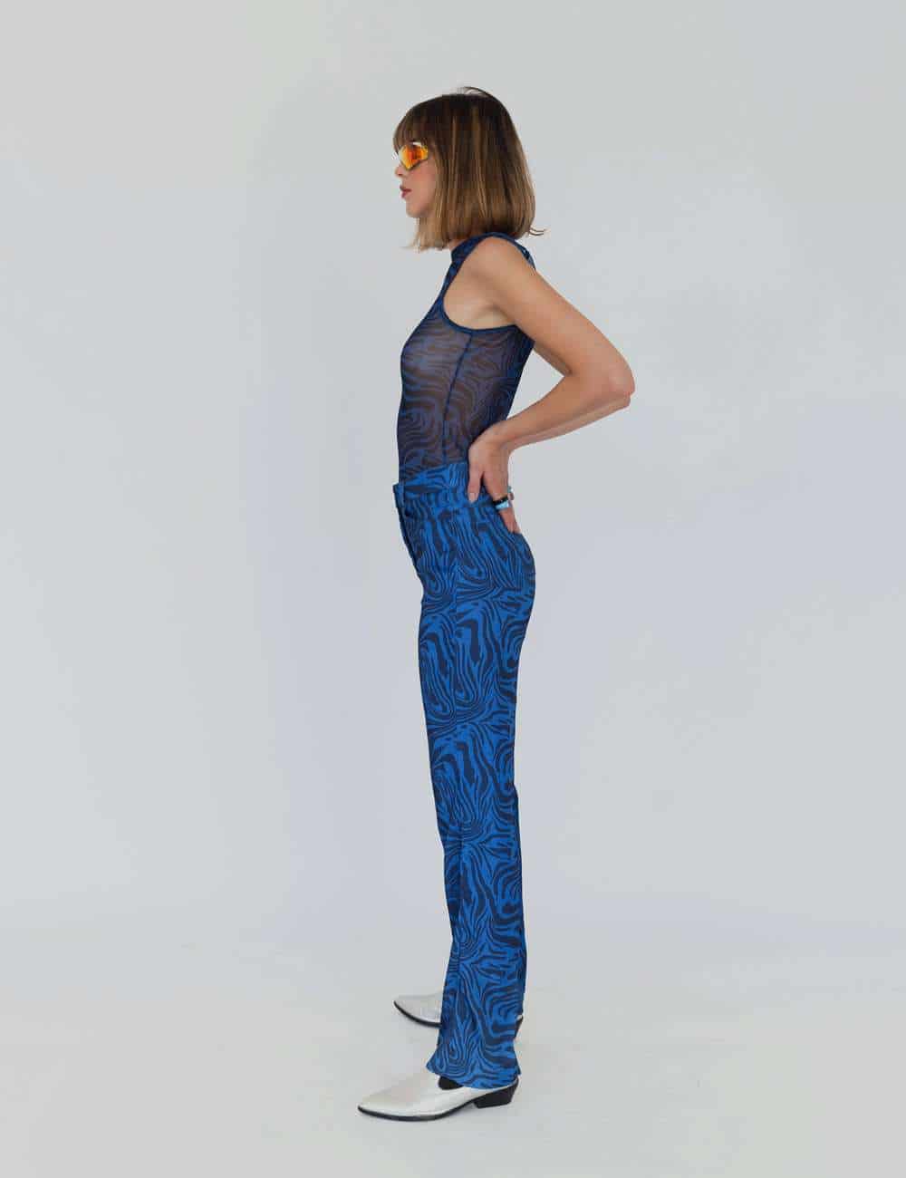 Howdy Pants In Navy Swirl - miniatura 2