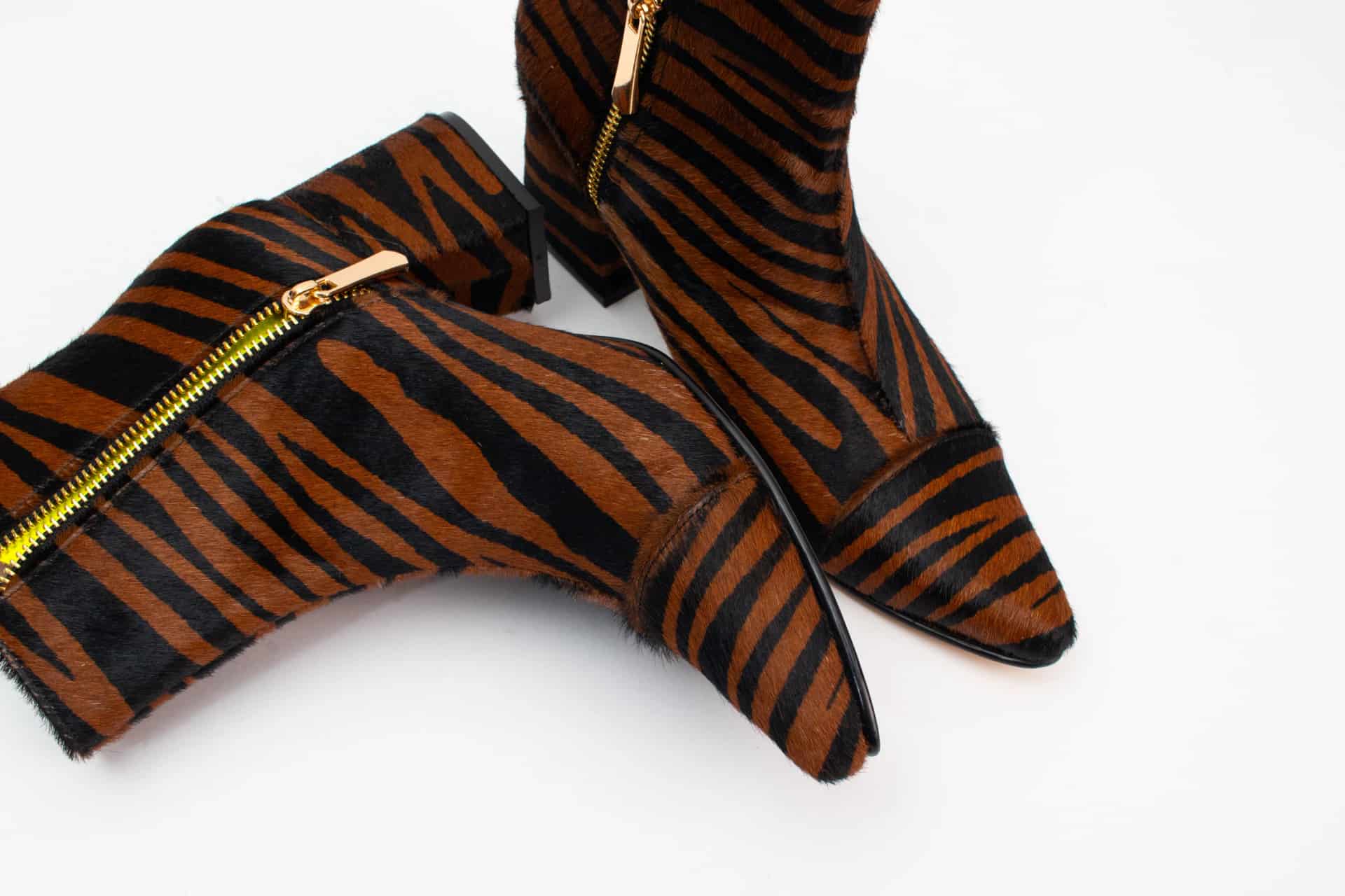 ANKLE boots fur - ZEBRA - miniatura 4