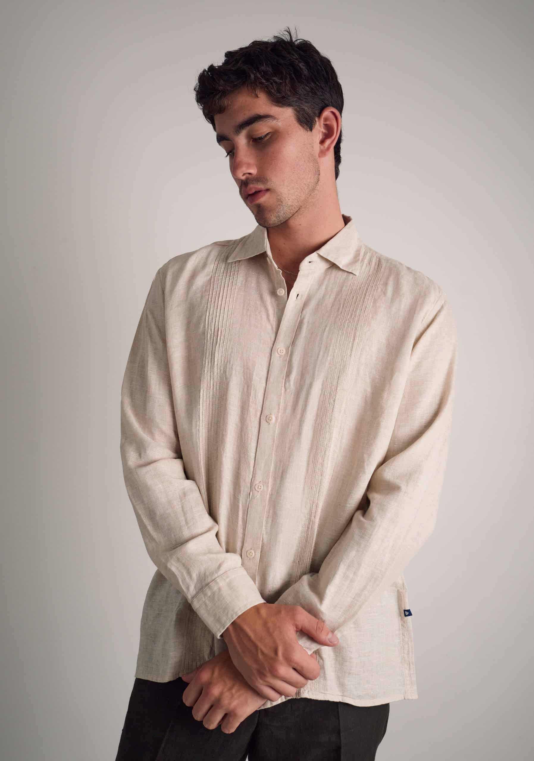 Camisa H Cachao Guayabera Avena - miniatura 2