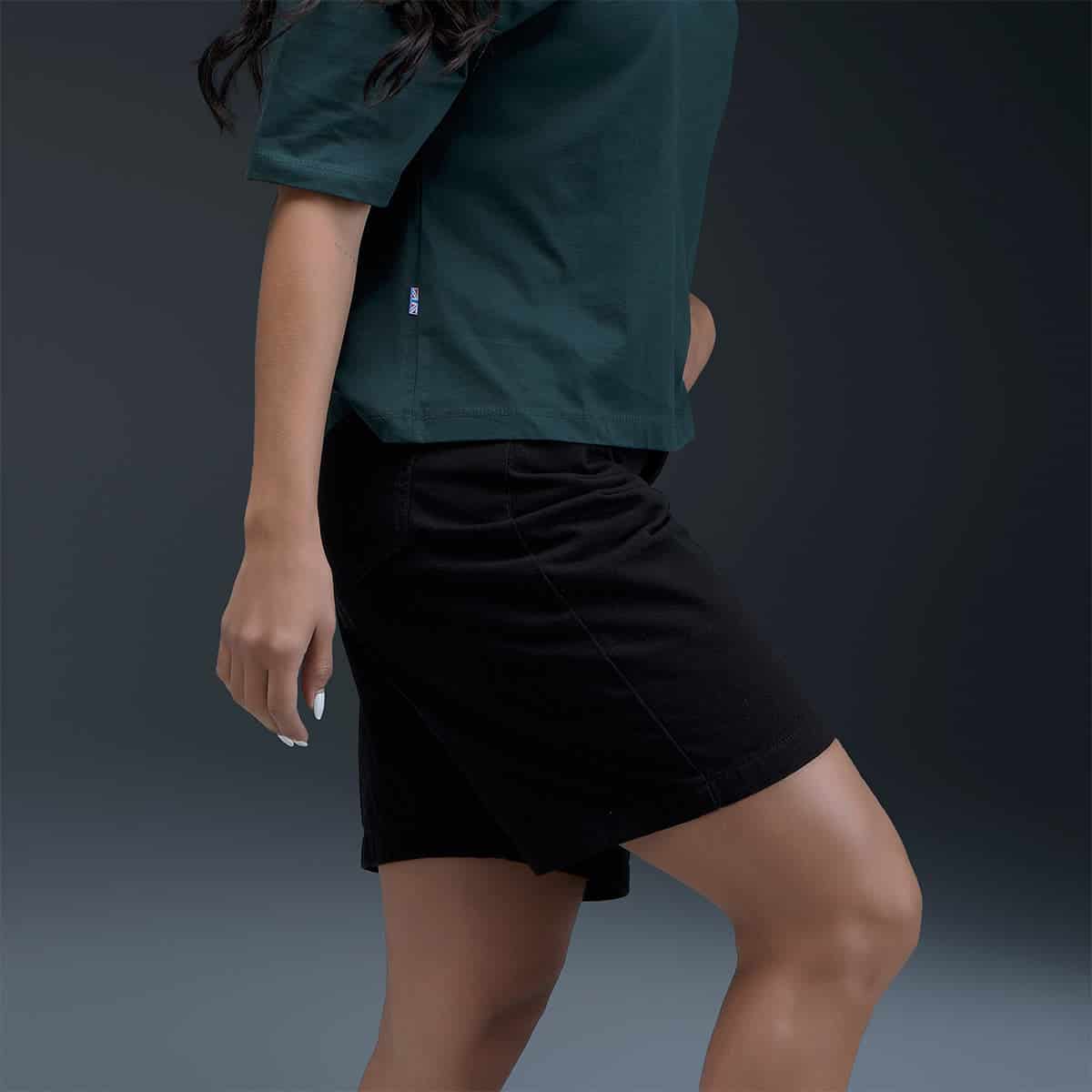 Short Negro Denim Mujer - miniatura 4