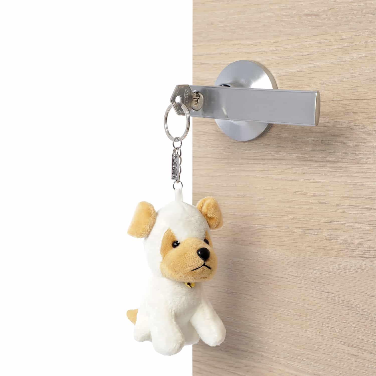Llavero de Peluche Doggy color Blanco - miniatura 3