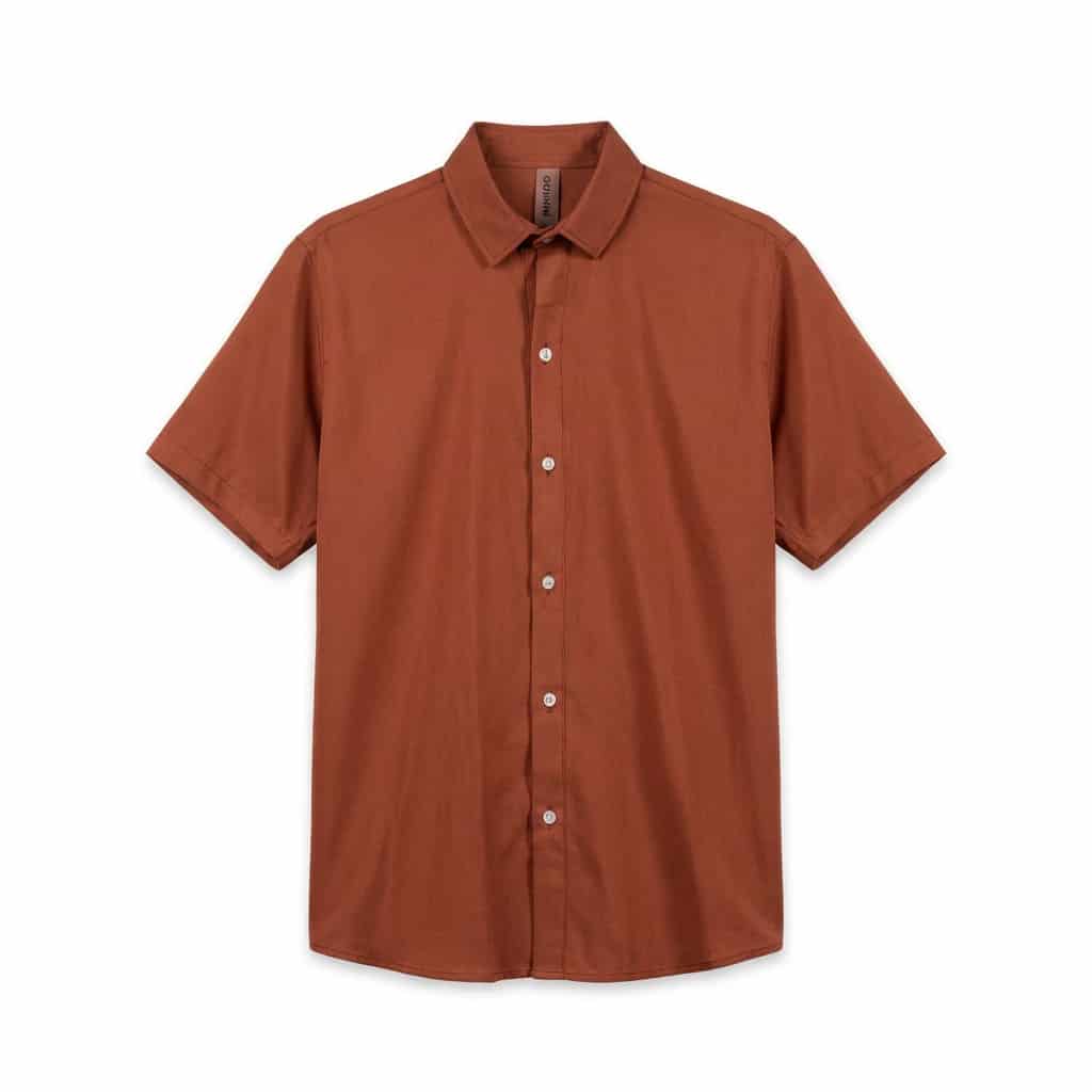 Camisa Cuello Clasico Terracota JO012 - miniatura 3
