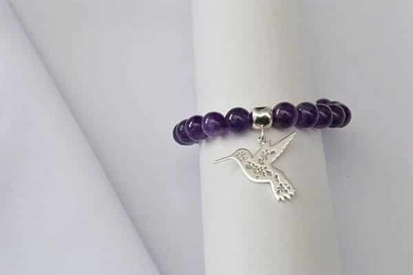 Pulsera Amatista dije Colibrí - miniatura 1