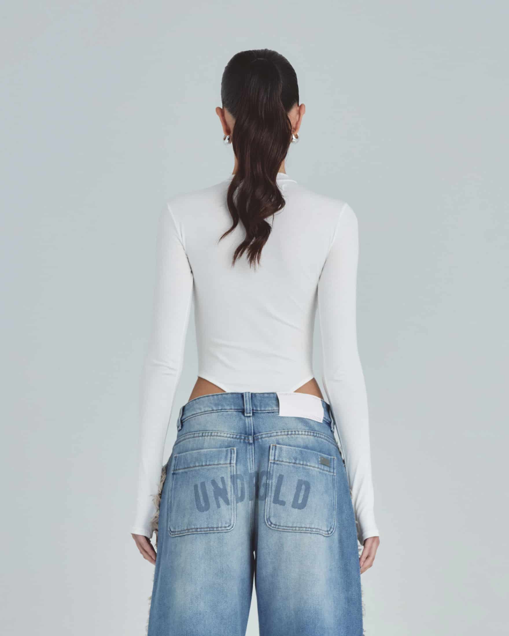 Line Undergold Studio Turtleneck Bodysuit White - miniatura 6