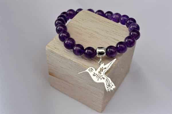 Pulsera Amatista dije Colibrí - miniatura 2