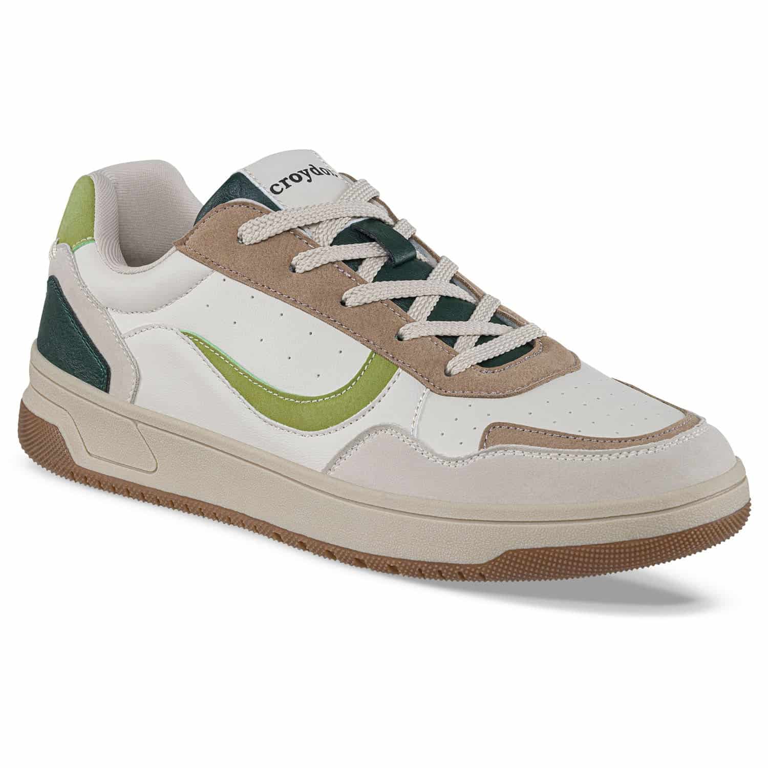 Tenis Urbanos Vonog Beige-Verde Croydon Para Hombre - miniatura 1