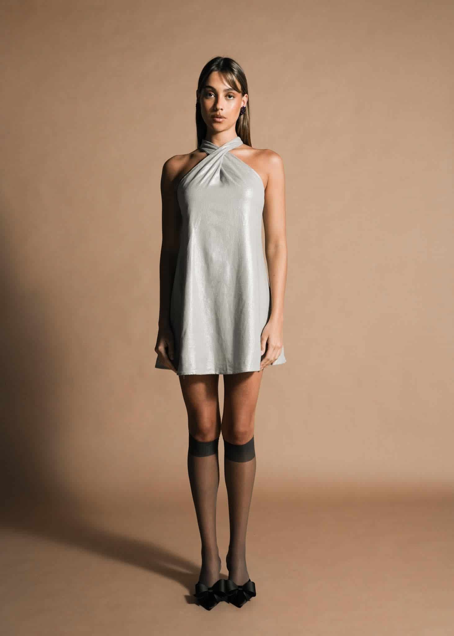 Vestido Rafaela Plateado - miniatura 1