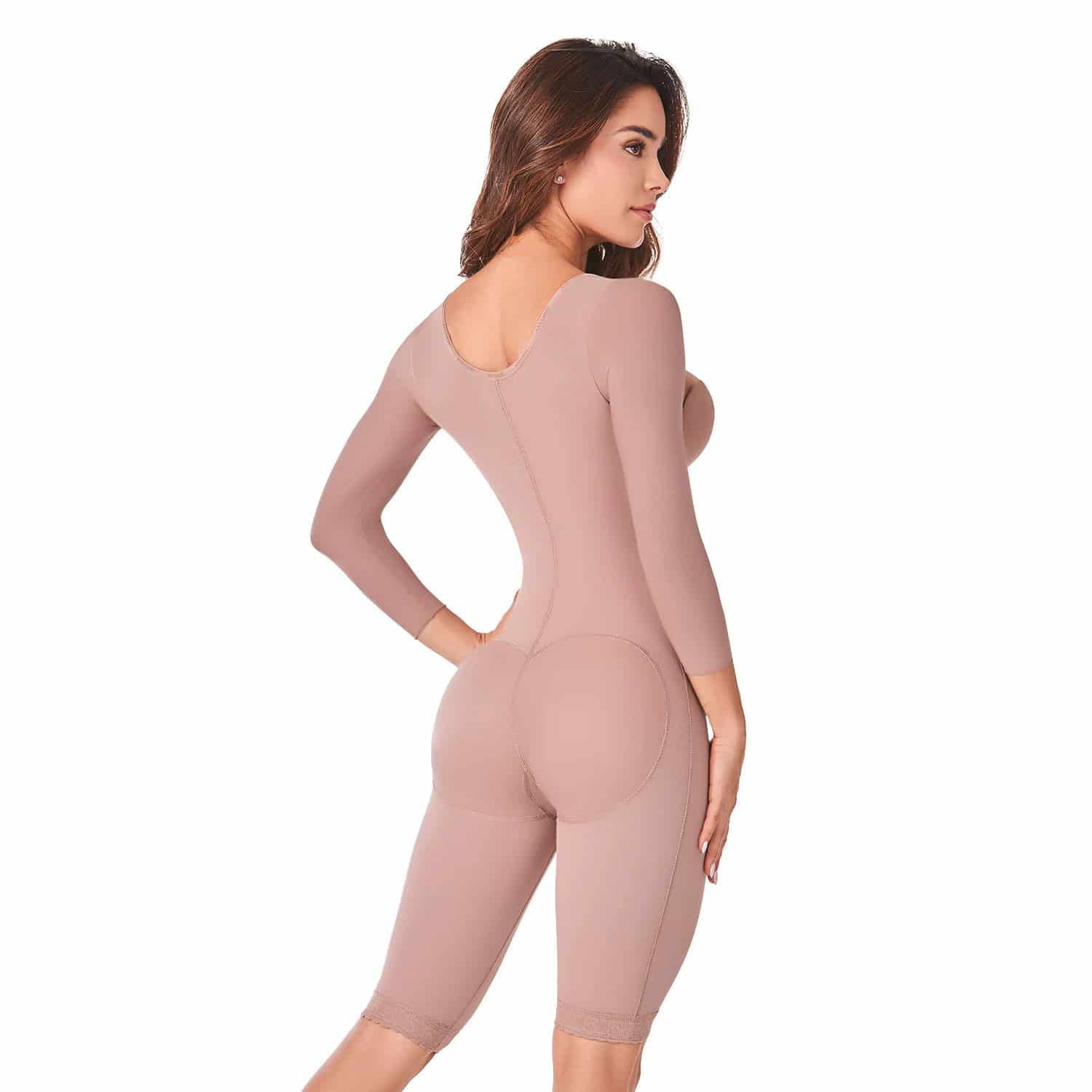 Faja Colombiana a la Rodilla Postoperatorio Mangas Comfort Angelique Mujer - miniatura 11