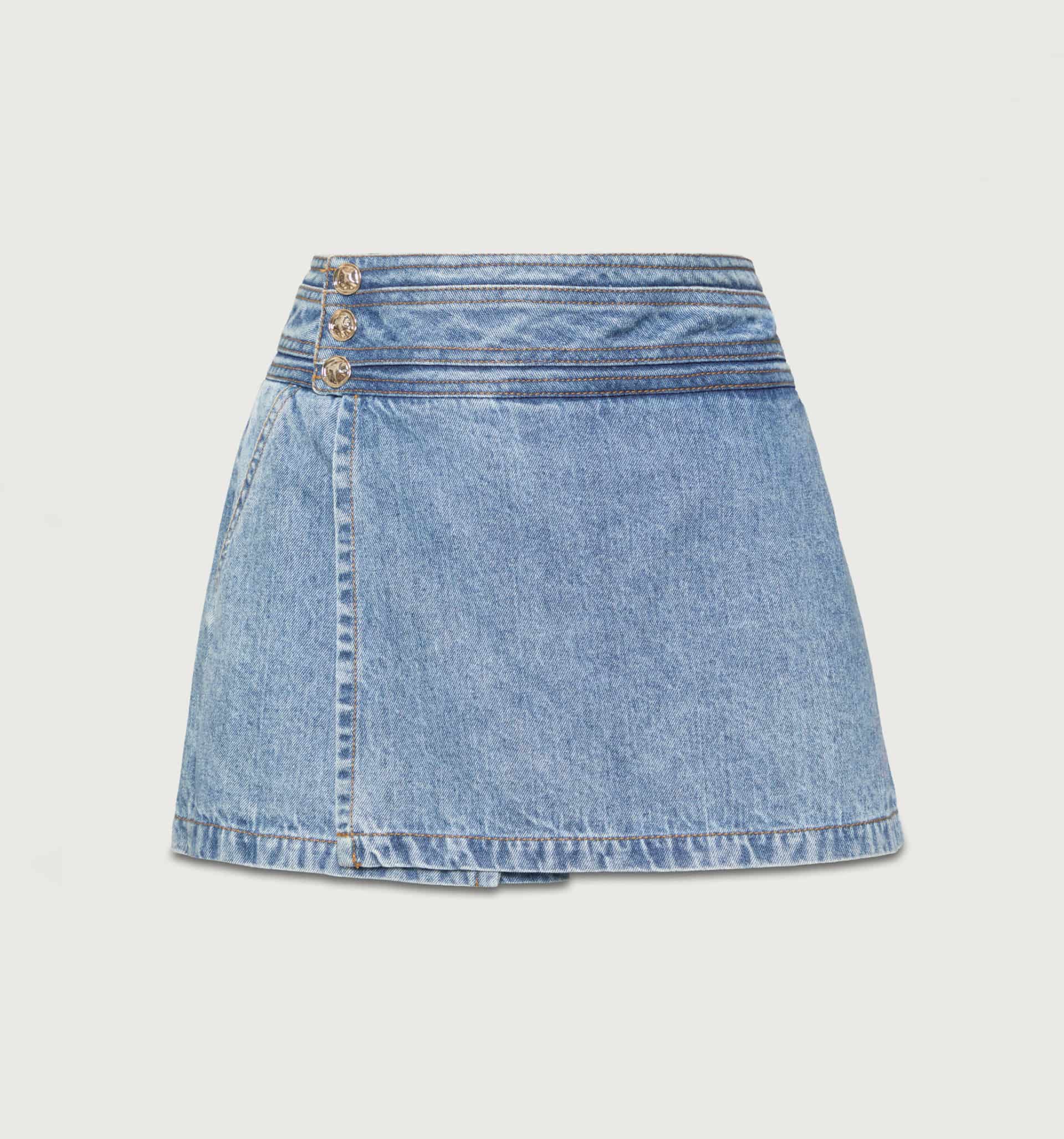 Falda short con broches - miniatura 2