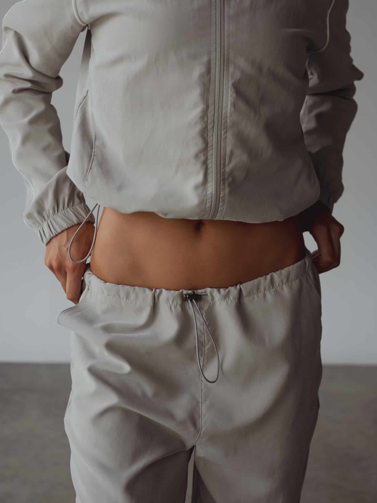 LINE WINDBREAKER JACKET - GRAY & WHITE - miniatura 12