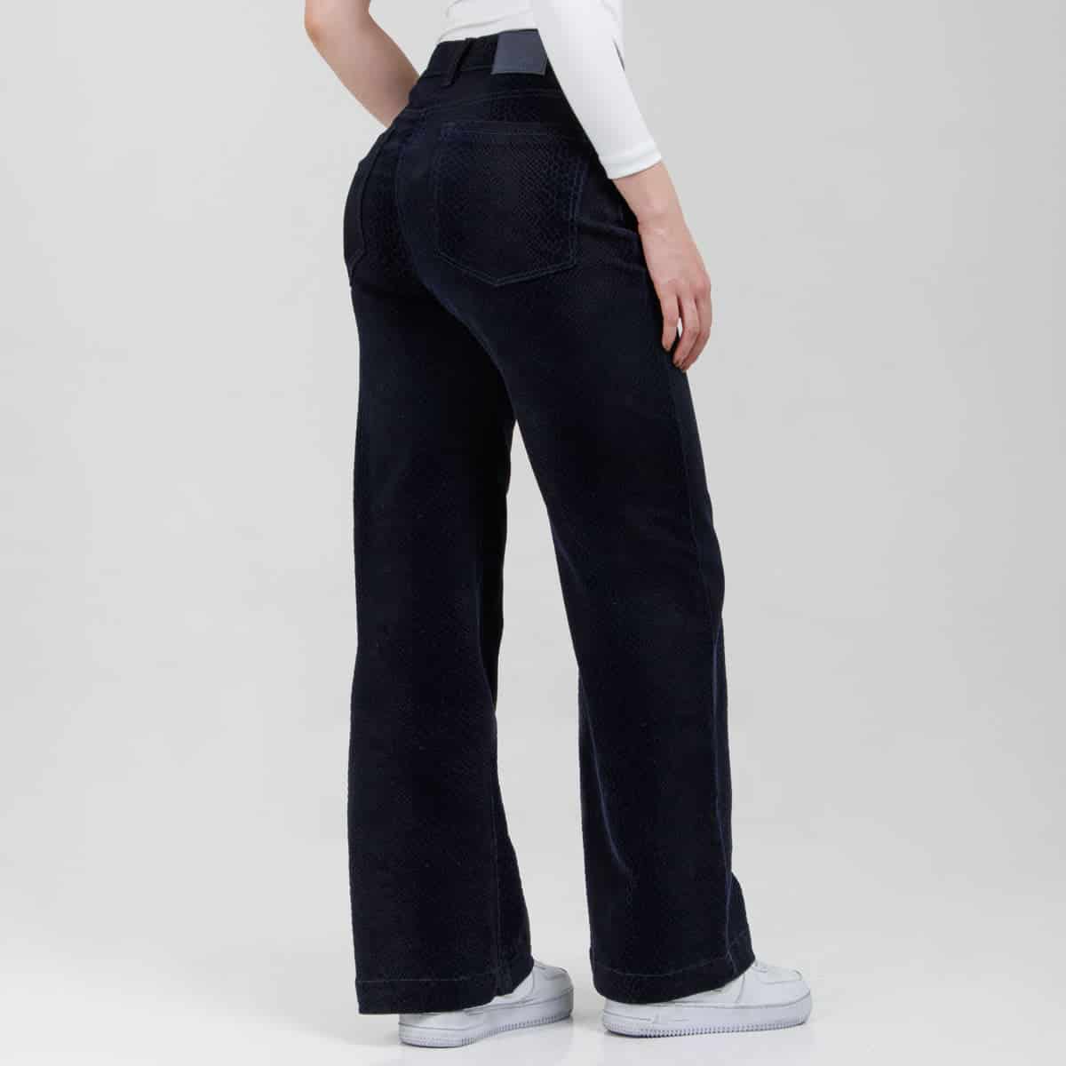 Pantalón Wide Leg Azul Ax-3083 licrado - miniatura 4