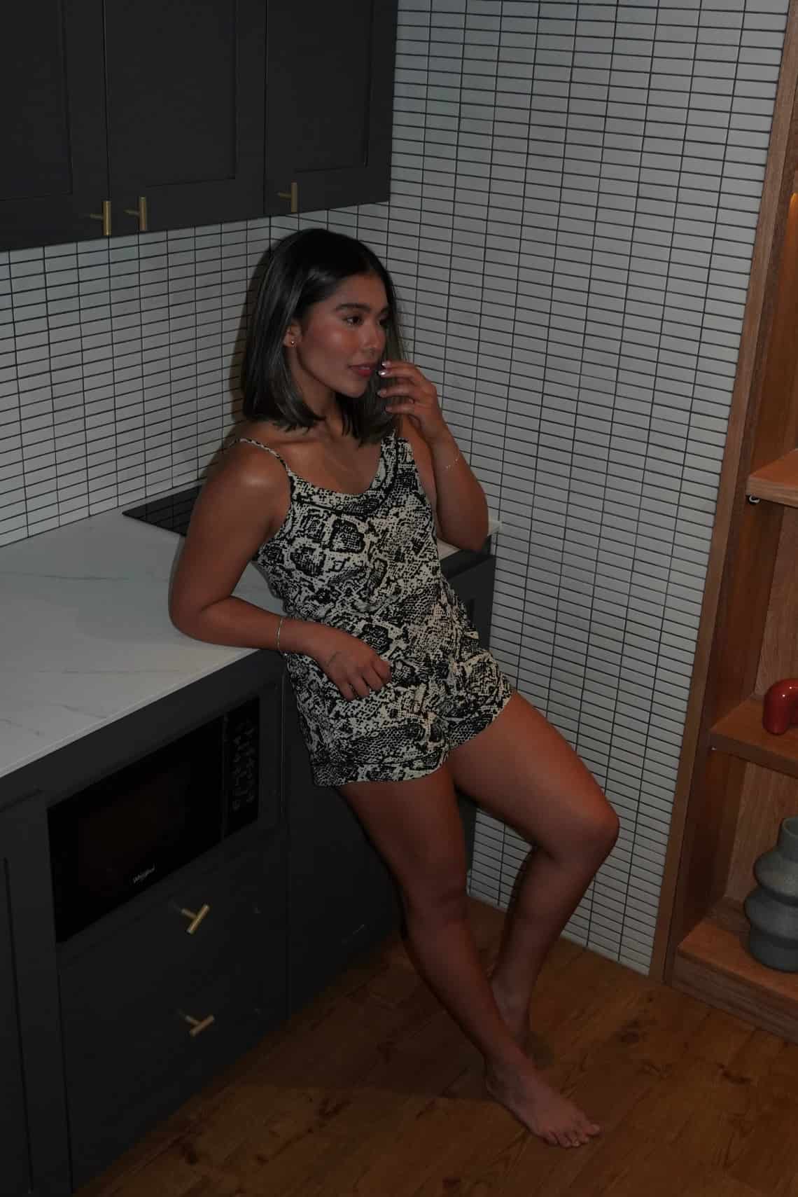 Ivory Snake Pijama Top - miniatura 1