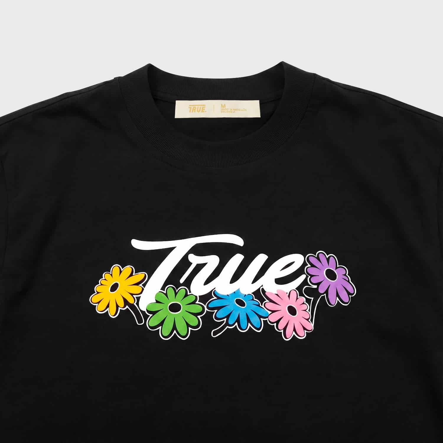 Flowers Logo T-Shirt - Black - miniatura 6