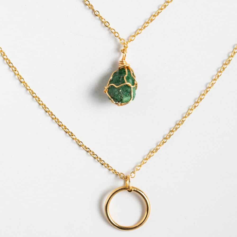 Collar Cadena Mirada Esmeralda - miniatura 1
