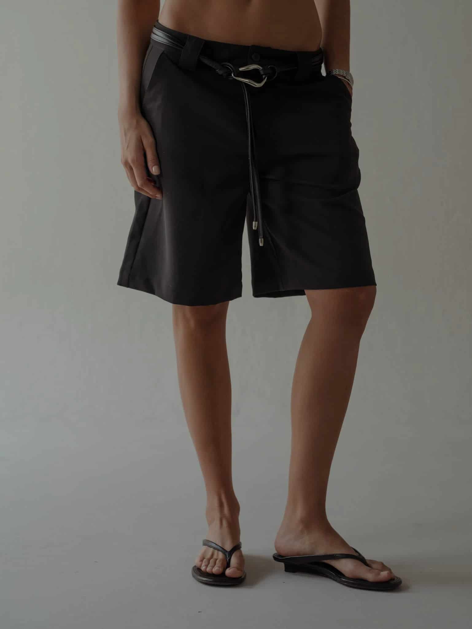 LONG CLASSIC SHORTS - BLACK - miniatura 8