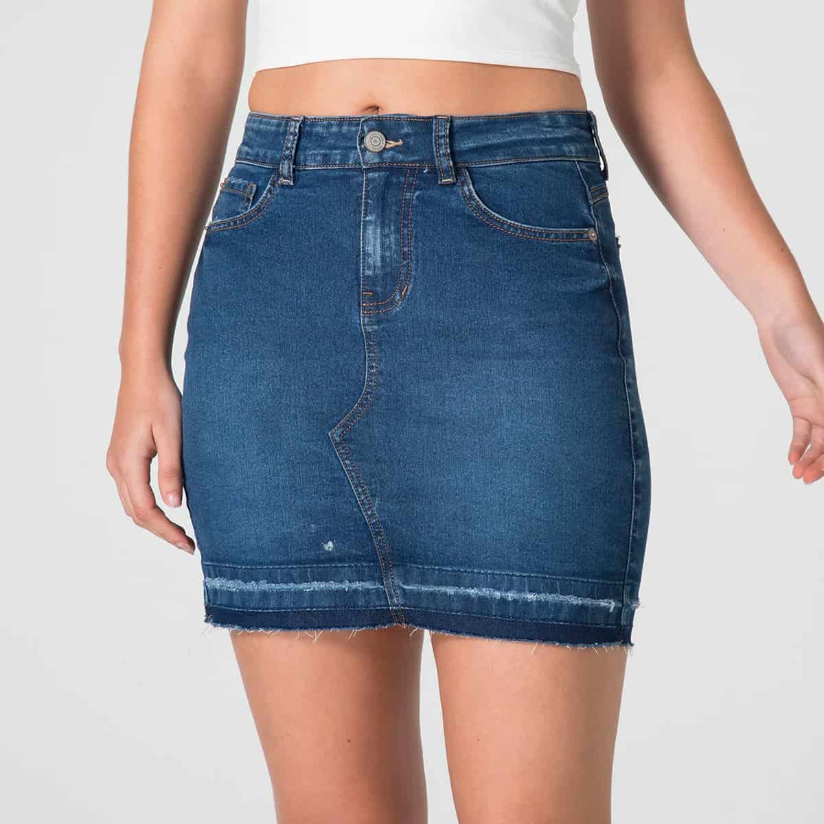 Falda Denim Corta Tego - miniatura 2