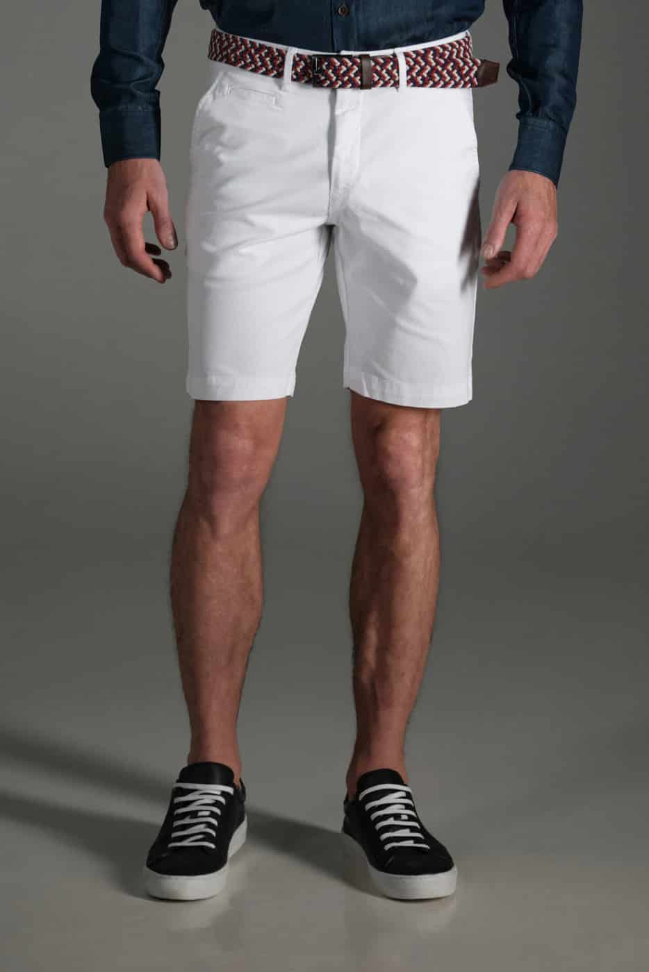 Bermuda Chino Slim Dril Blanco - miniatura 2