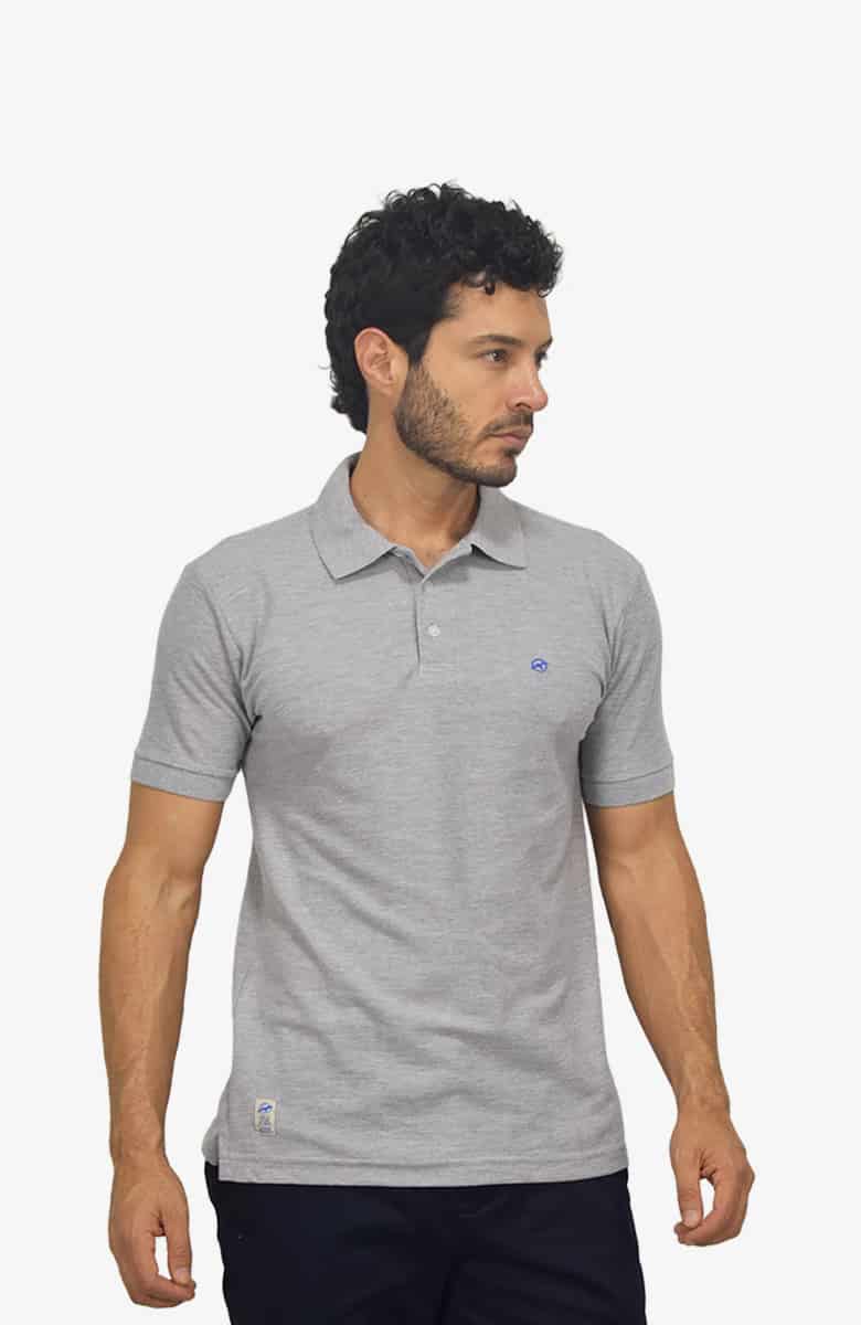 Camiseta Polo Gris Para Hombre - miniatura 1