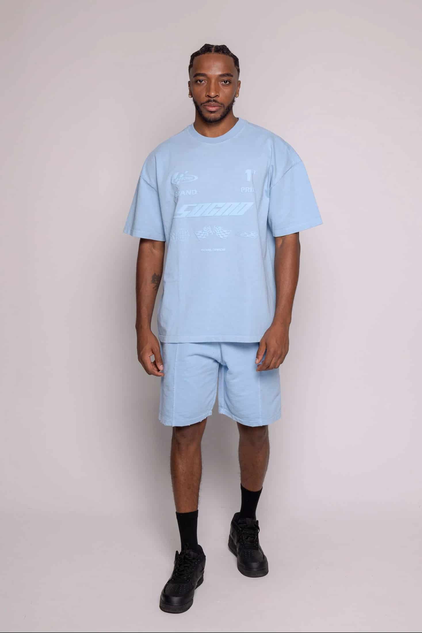 Set Oversized y Bermuda-Azul - miniatura 1