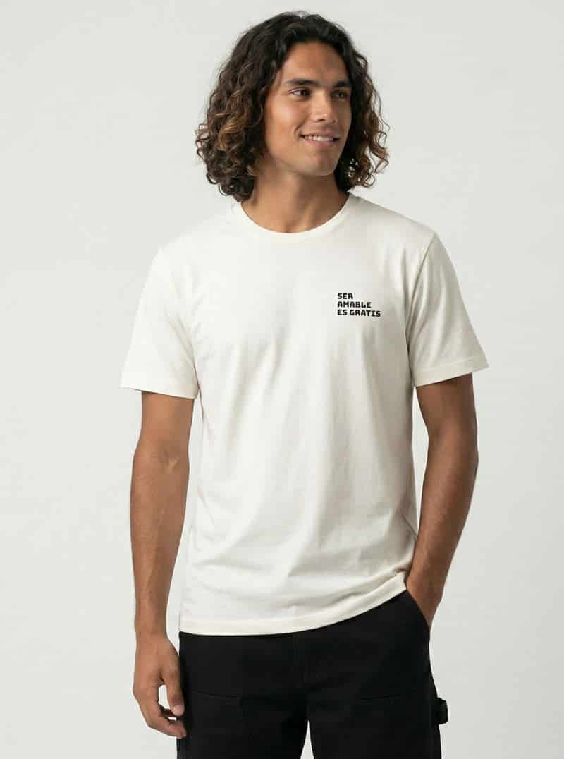 CAMISETA SER AMABLE ES GRATIS - miniatura 4