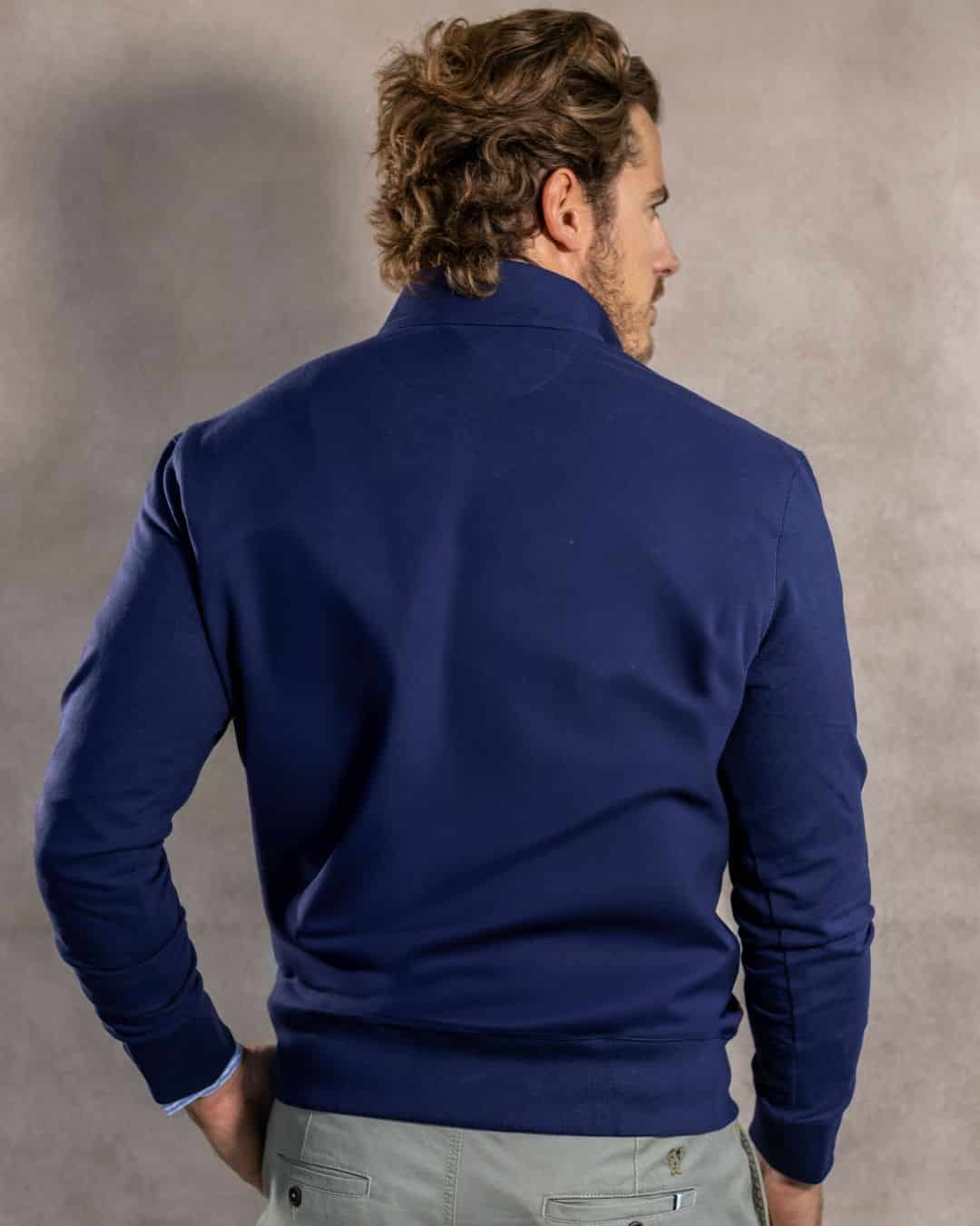 Halfzip Viana Antimanchas Azul Navy - miniatura 3
