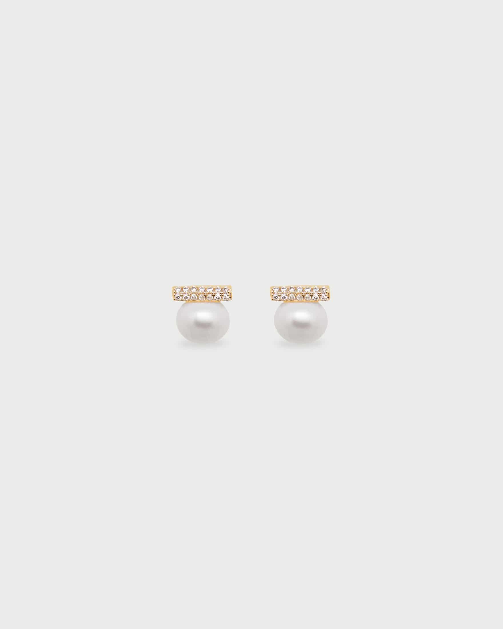 Aretes Perla y Cristales - miniatura 1