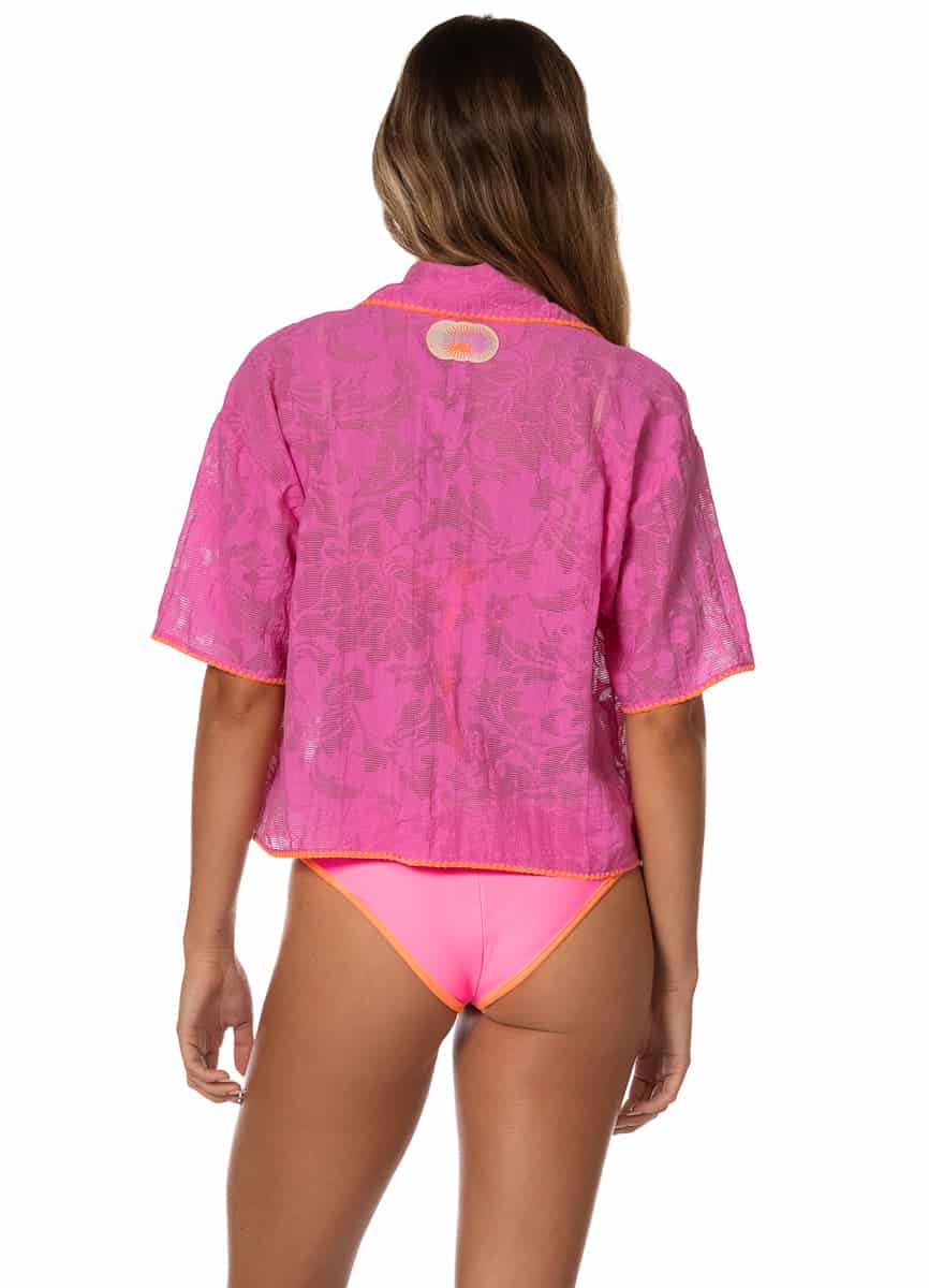 Maaji Fuchsia Flower Octavia Shirt - miniatura 2