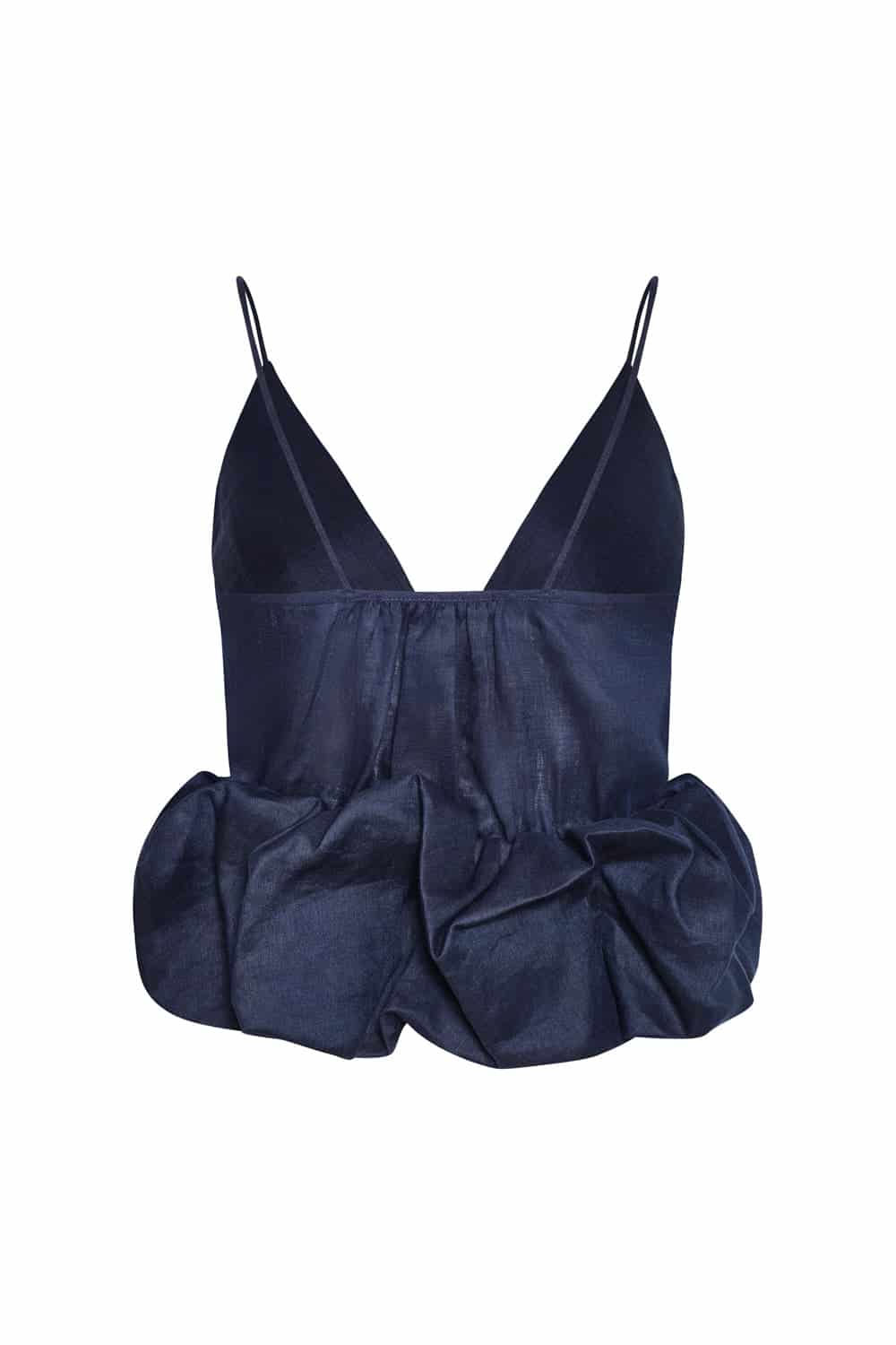 Blusa sintra azul navy lino - miniatura 3
