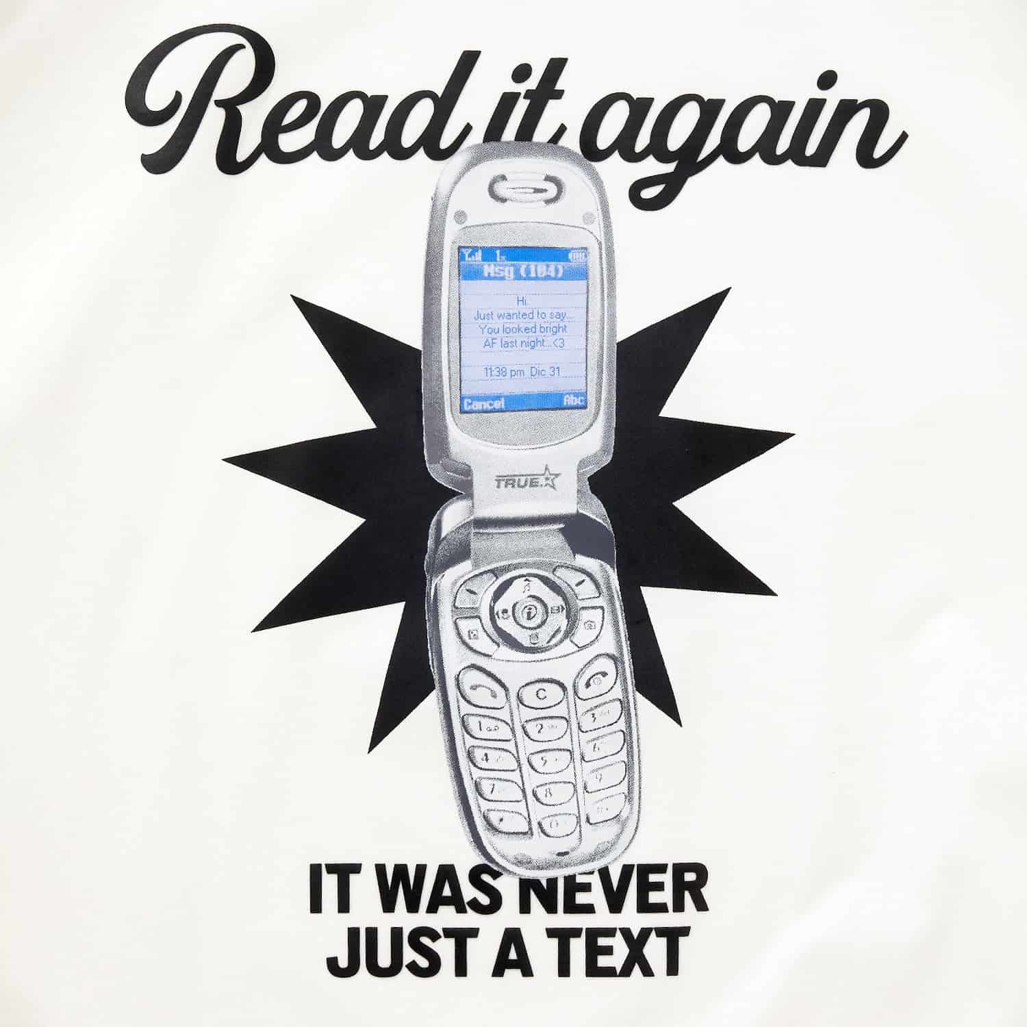 Text Me Boxy T-Shirt - Cream - miniatura 4