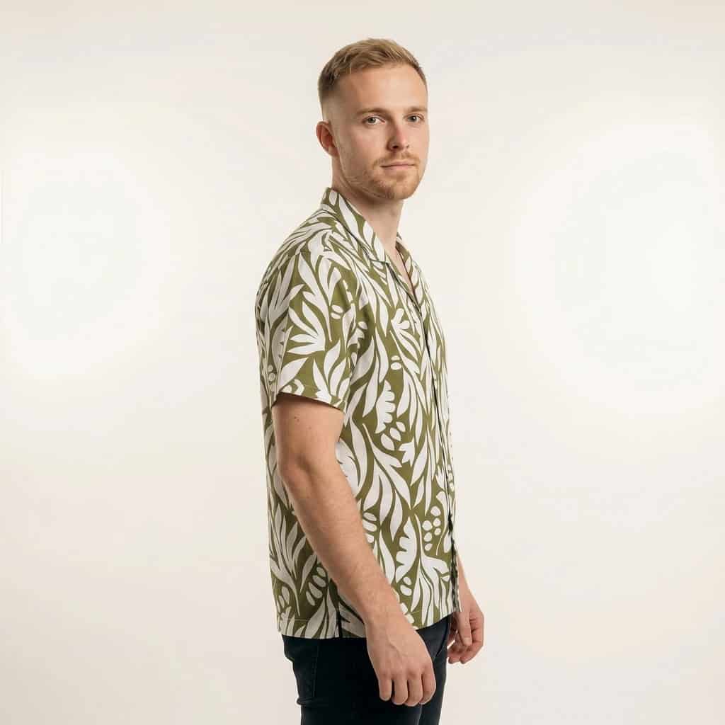 Camisa Bowling Estampada Verde C303 - miniatura 6