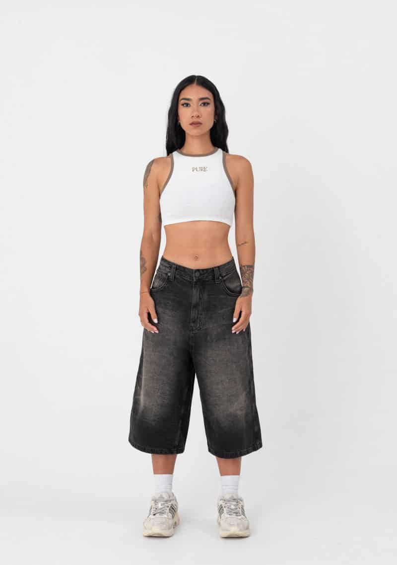 Atelier Cream - Brown Crop top - miniatura 4