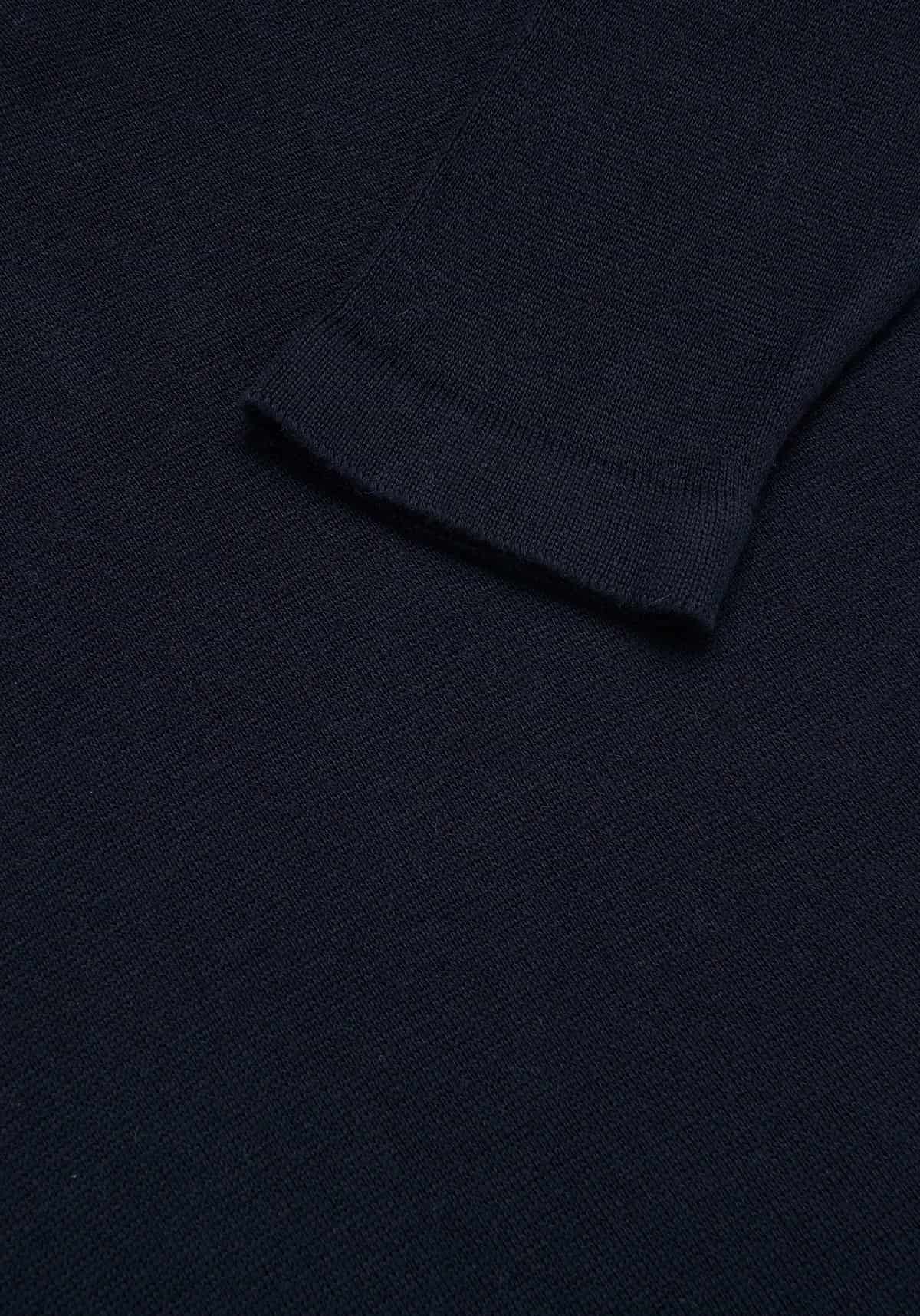 Saco Camisero Half Zip Algodón Azul Oscuro - miniatura 3